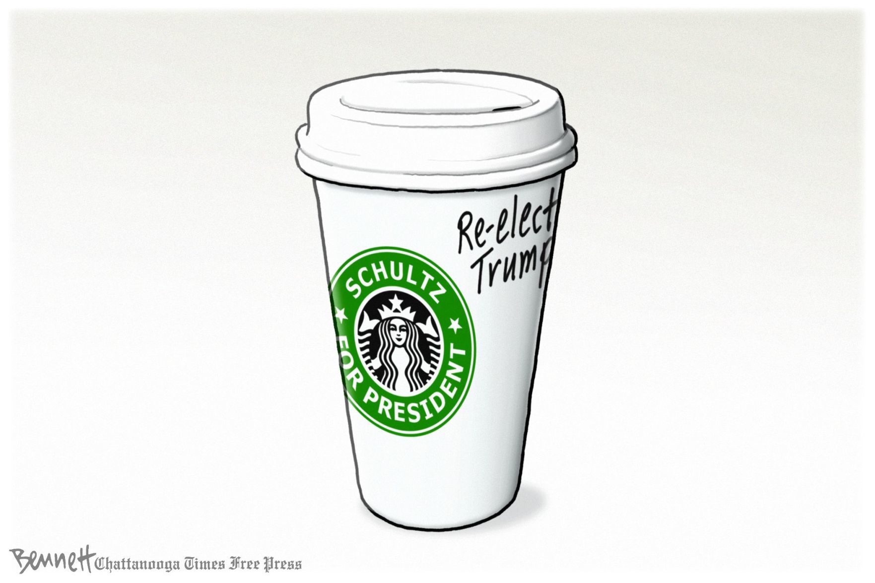 Bennett editorial cartoon